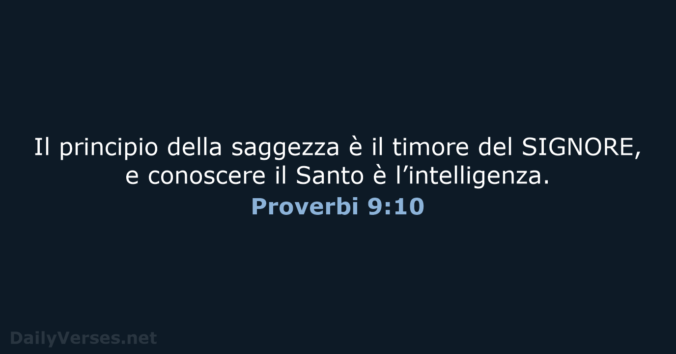 Proverbi 9:10 - NR06