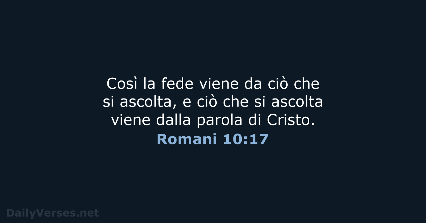 Romani 10:17 - NR06