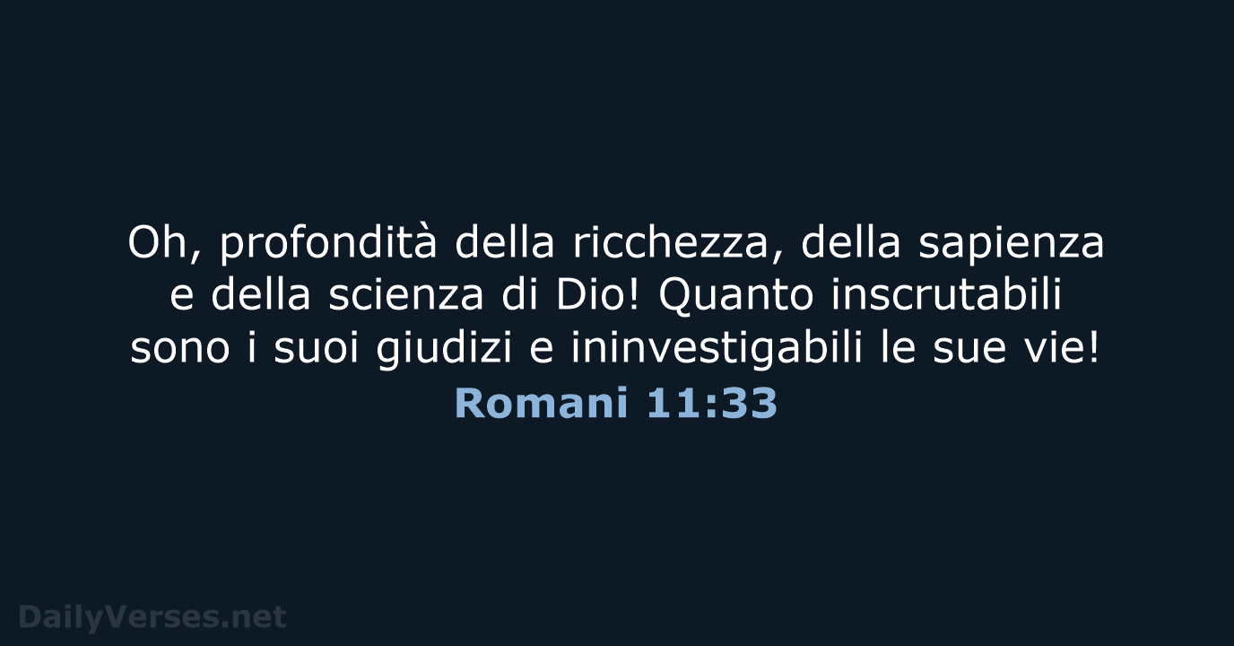 Romani 11:33 - NR06