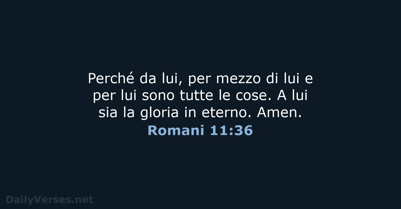 Romani 11:36 - NR06