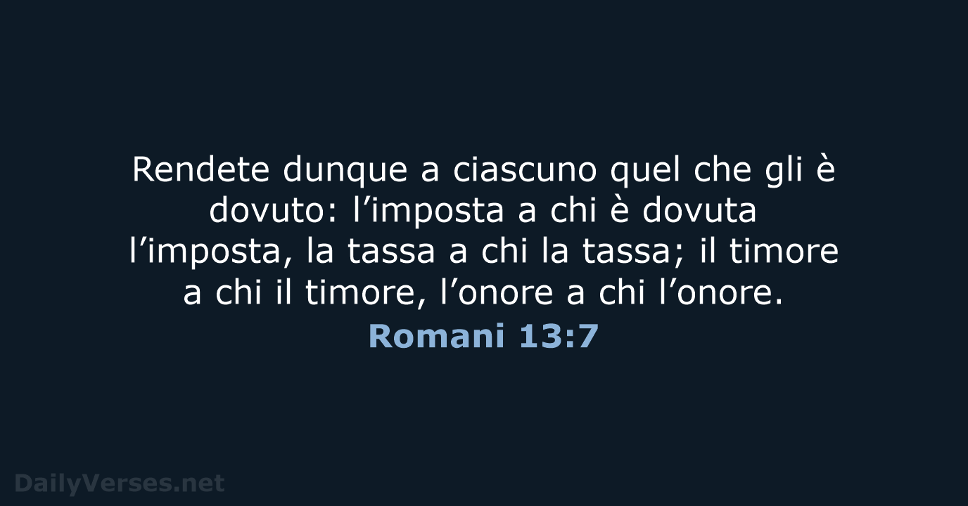 Romani 13:7 - NR06