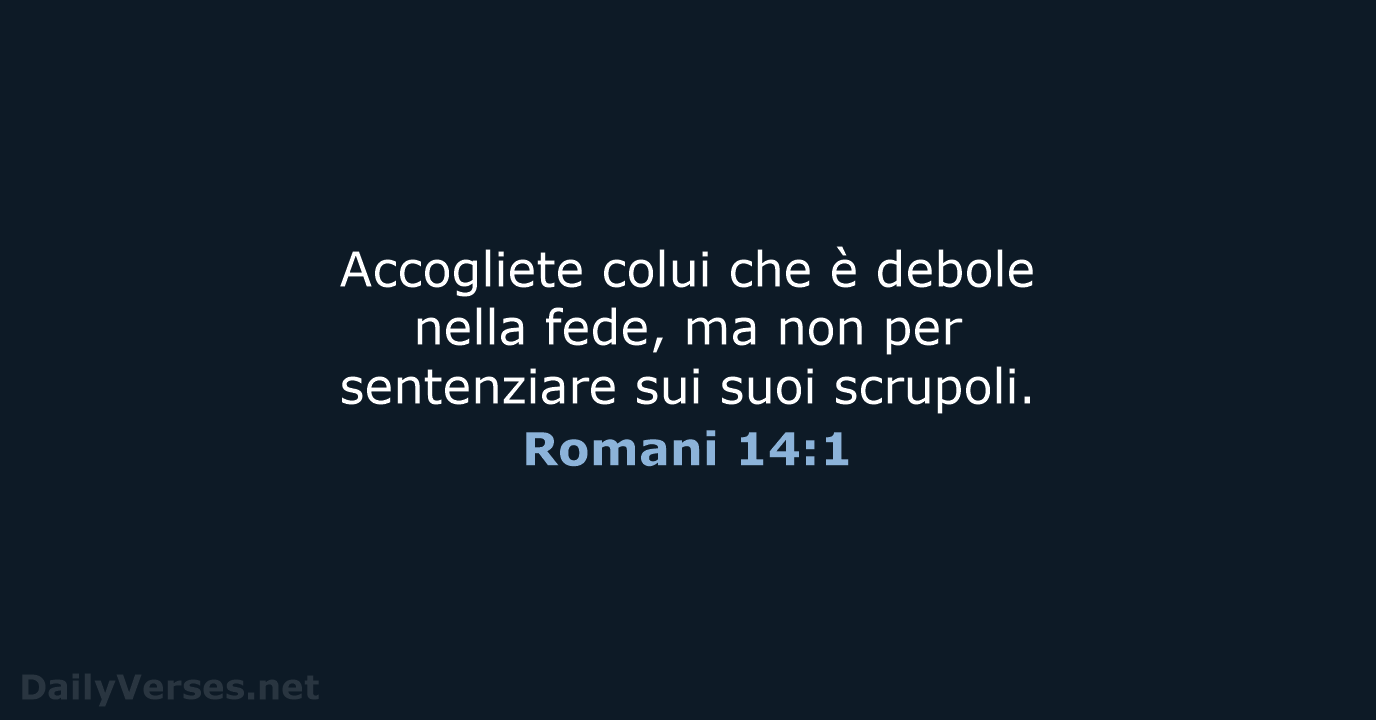 Romani 14:1 - NR06