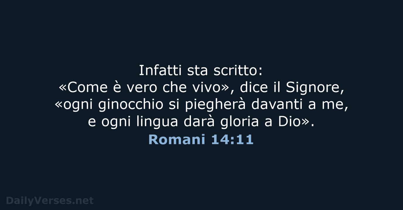 Romani 14:11 - NR06