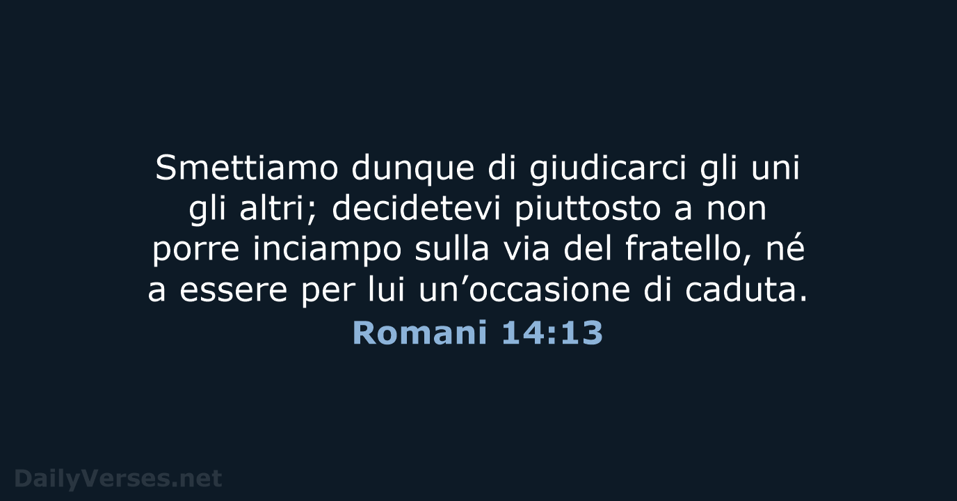 Romani 14:13 - NR06