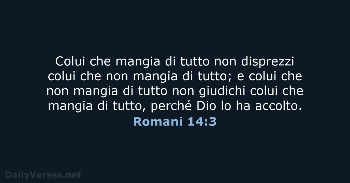 Romani 14:3 - NR06
