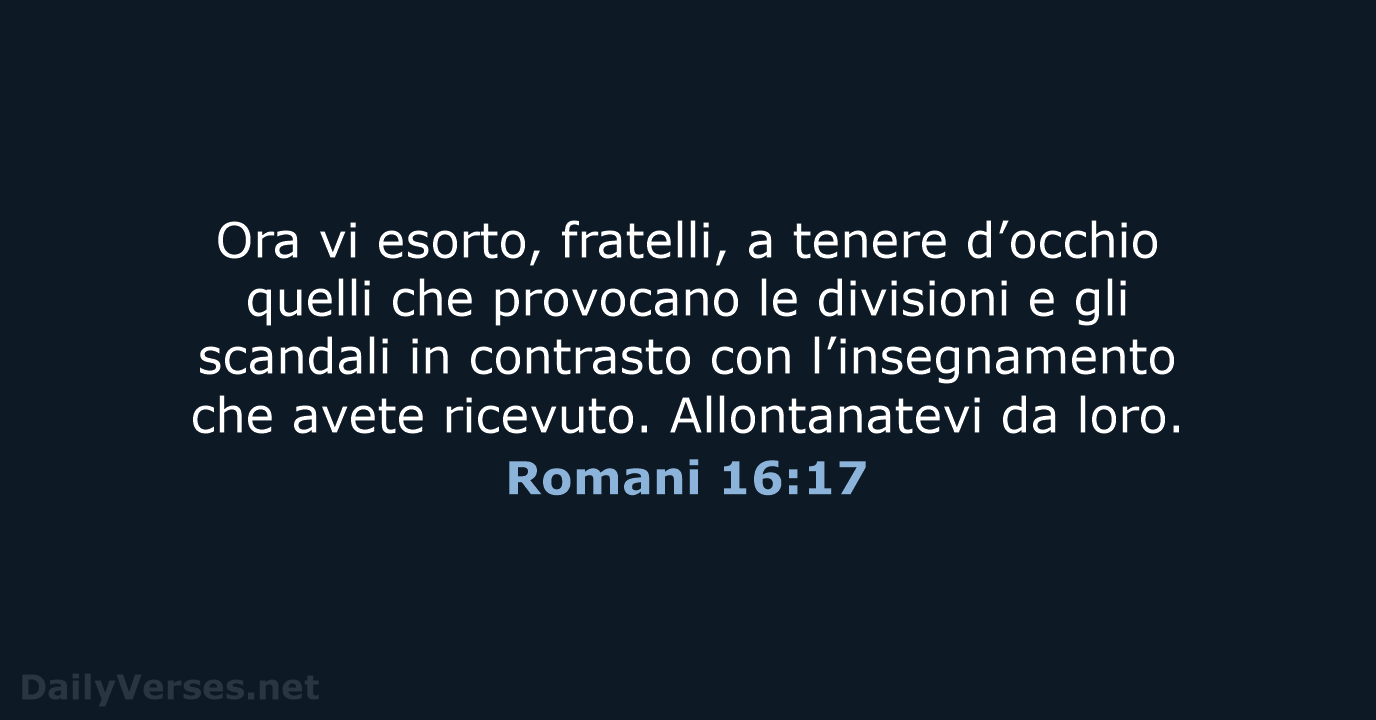 Romani 16:17 - NR06