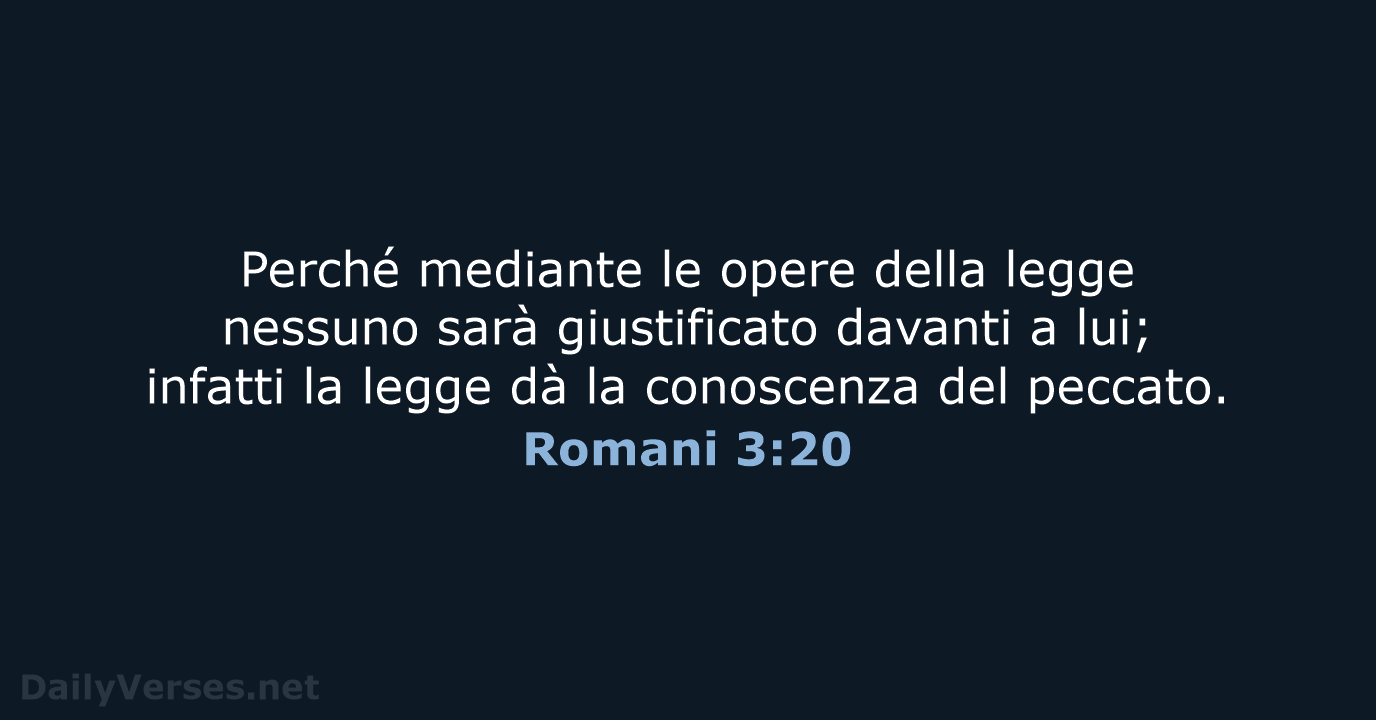 Romani 3:20 - NR06