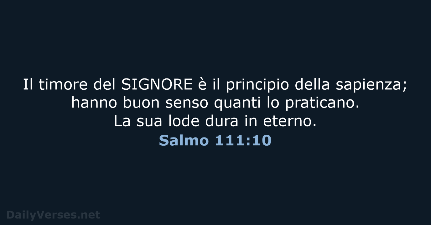 Salmo 111:10 - NR06