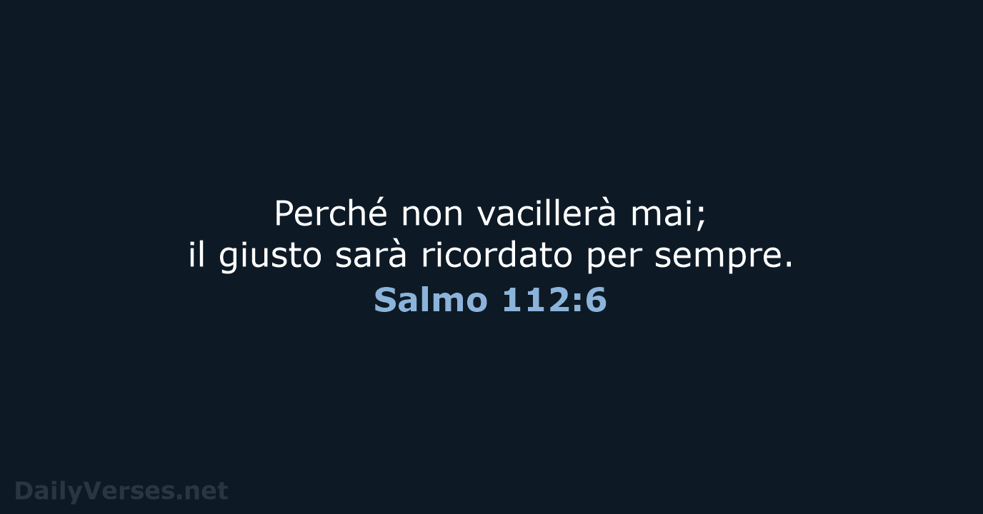 Salmo 112:6 - NR06