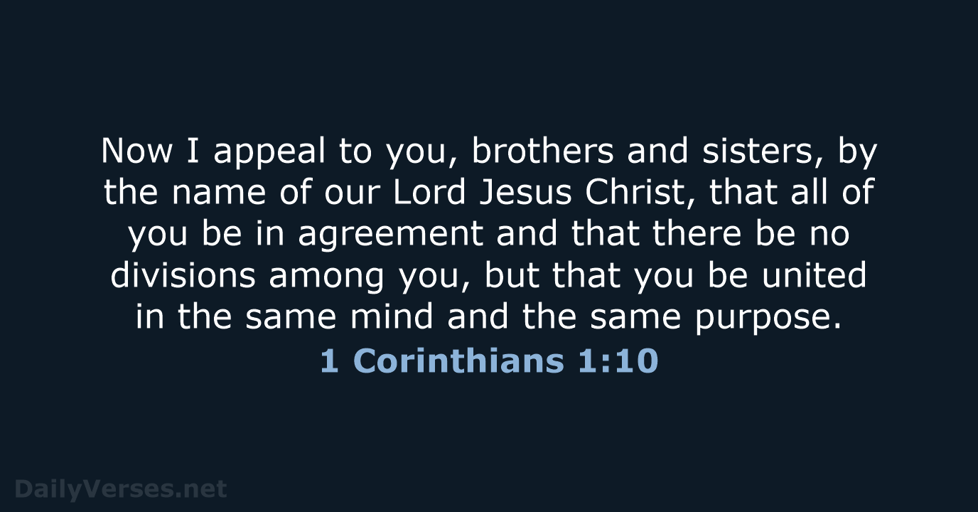 1 Corinthians 1:10 - NRSV