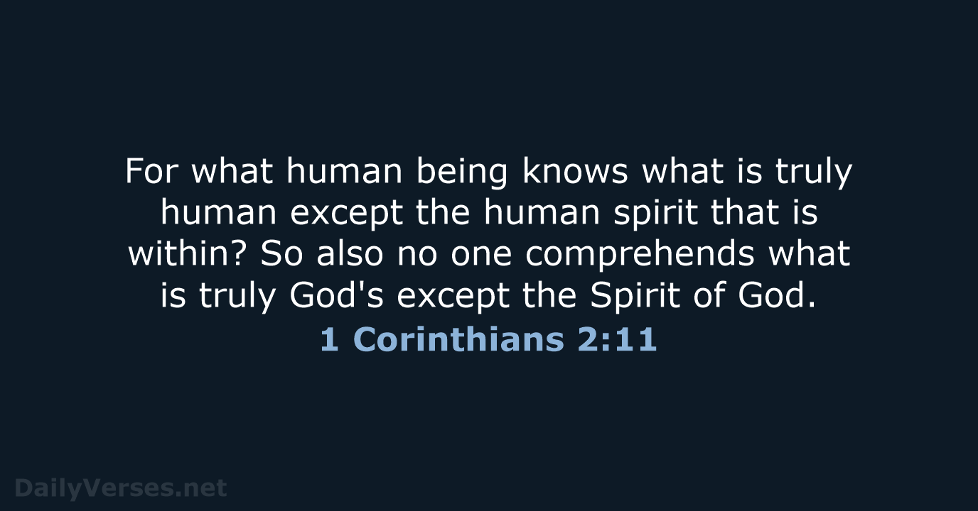 1 Corinthians 2:11 - NRSV