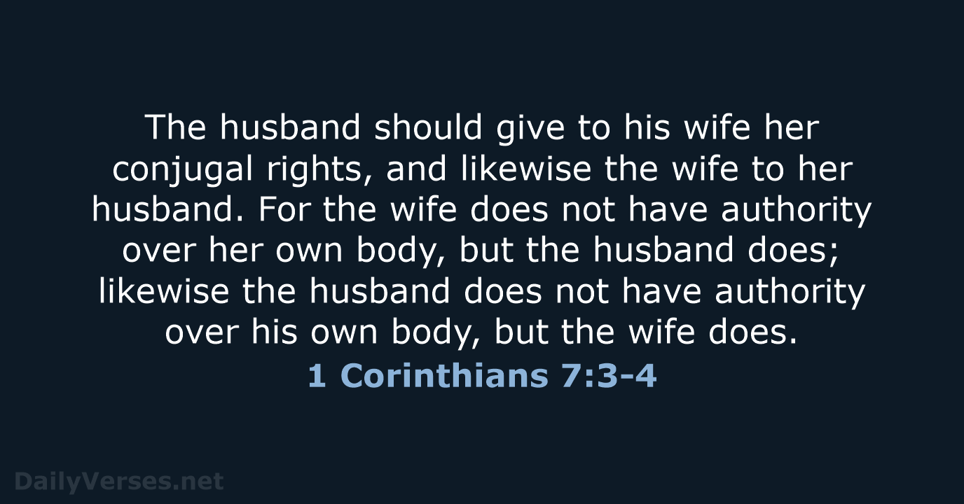 1 Corinthians 7:3-4 - NRSV