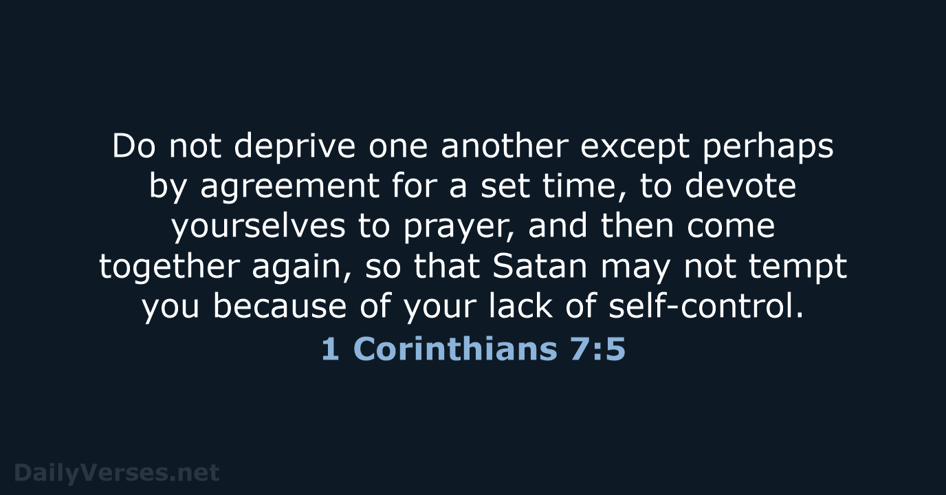 1 Corinthians 7:5 - NRSV