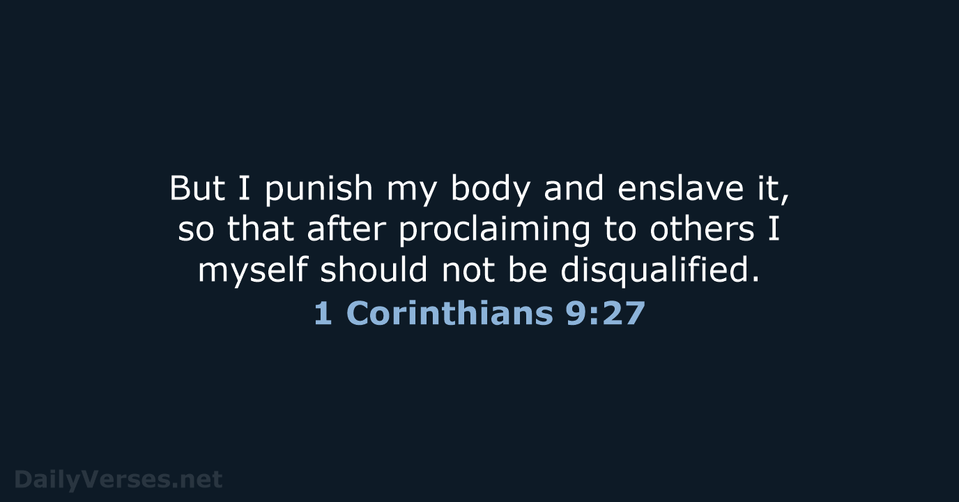1 Corinthians 9:27 - NRSV
