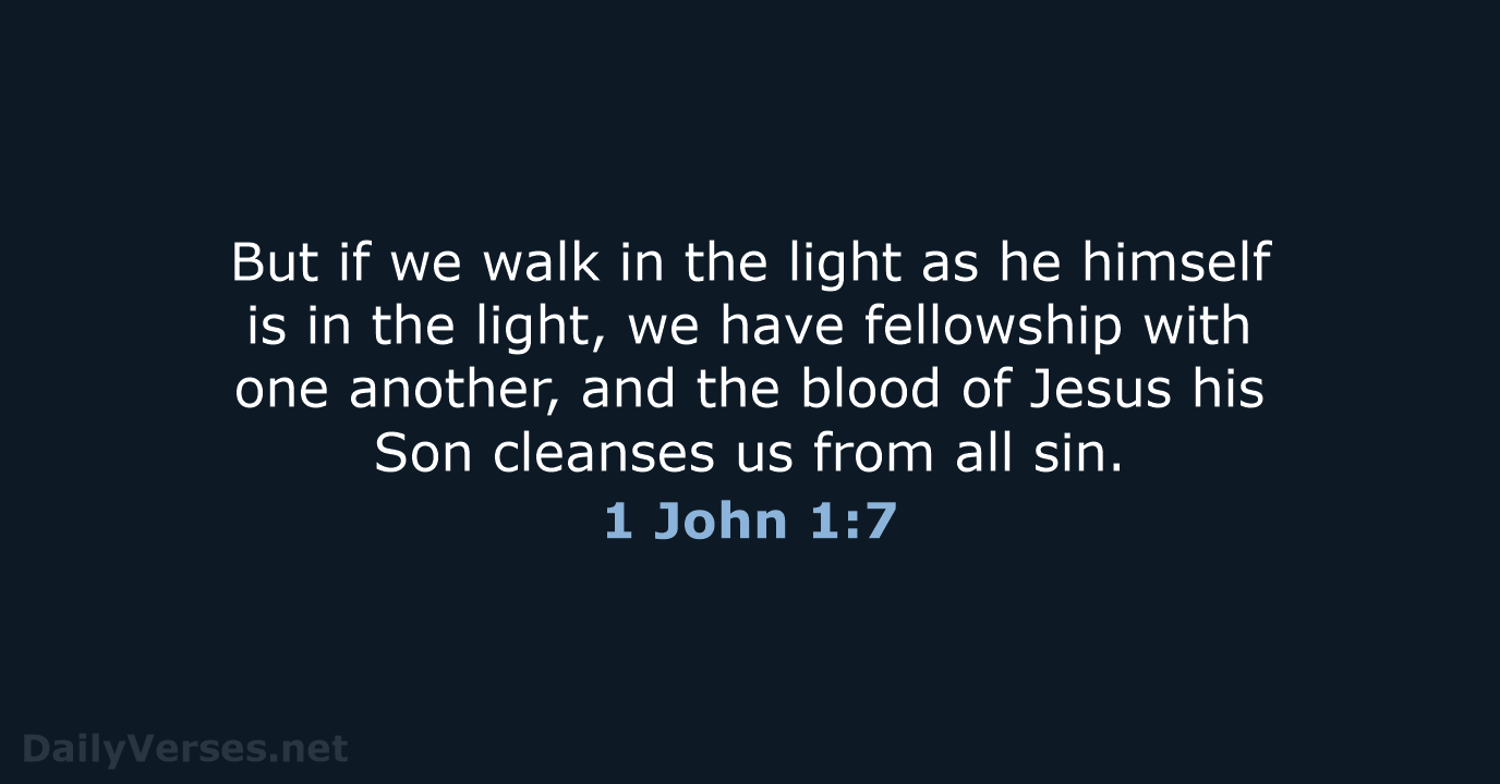 1 John 1:7 - NRSV