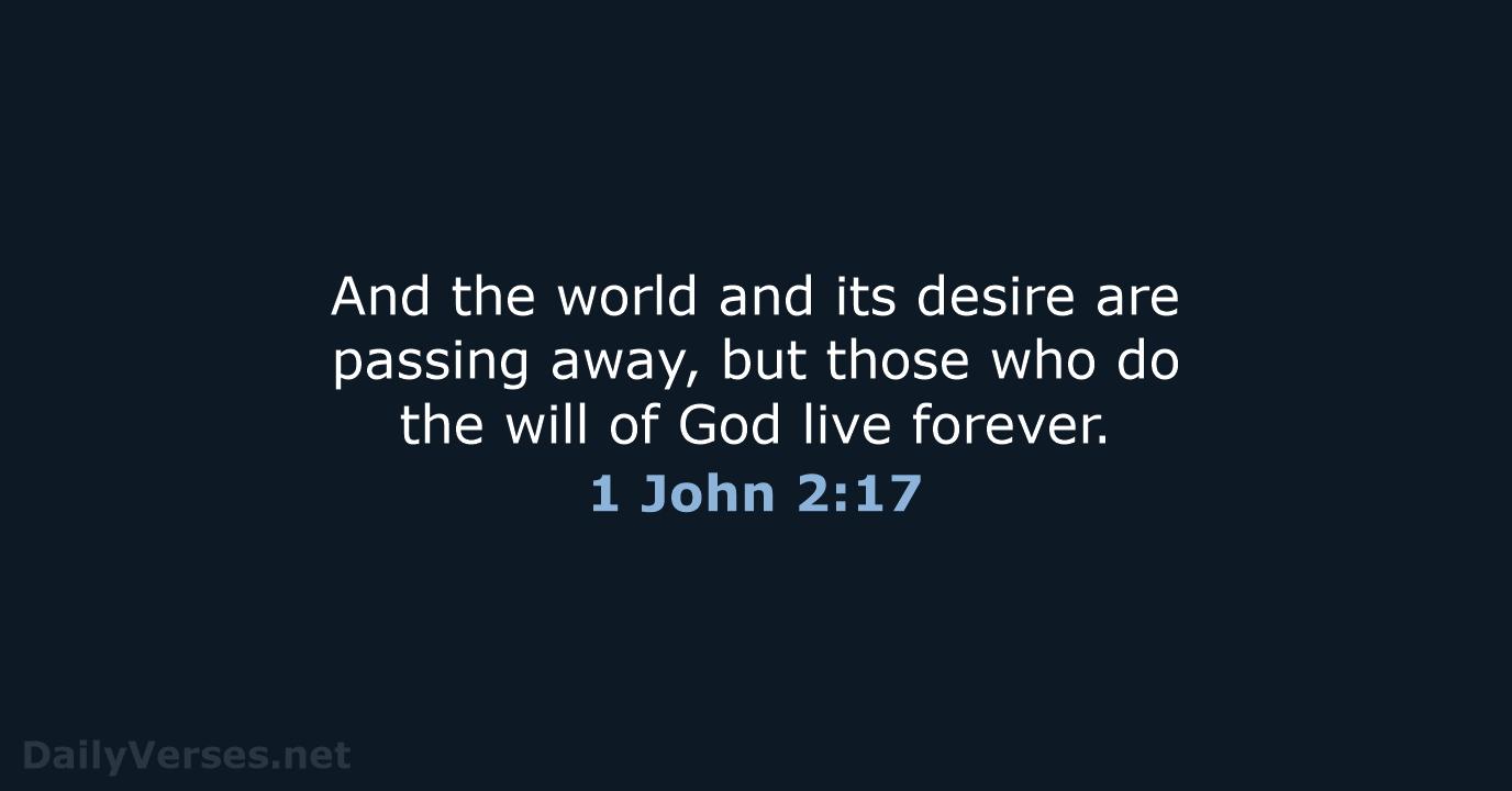 1 John 2:17 - NRSV