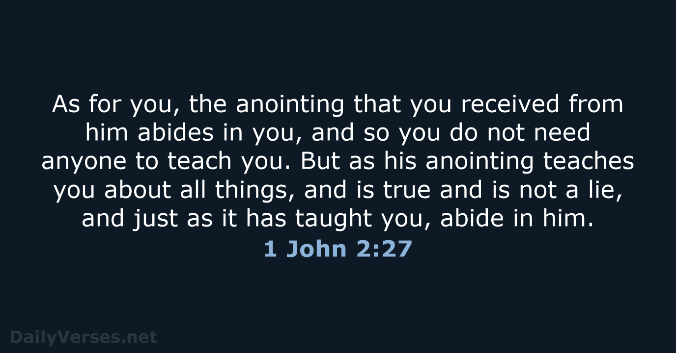 1 John 2:27 - NRSV