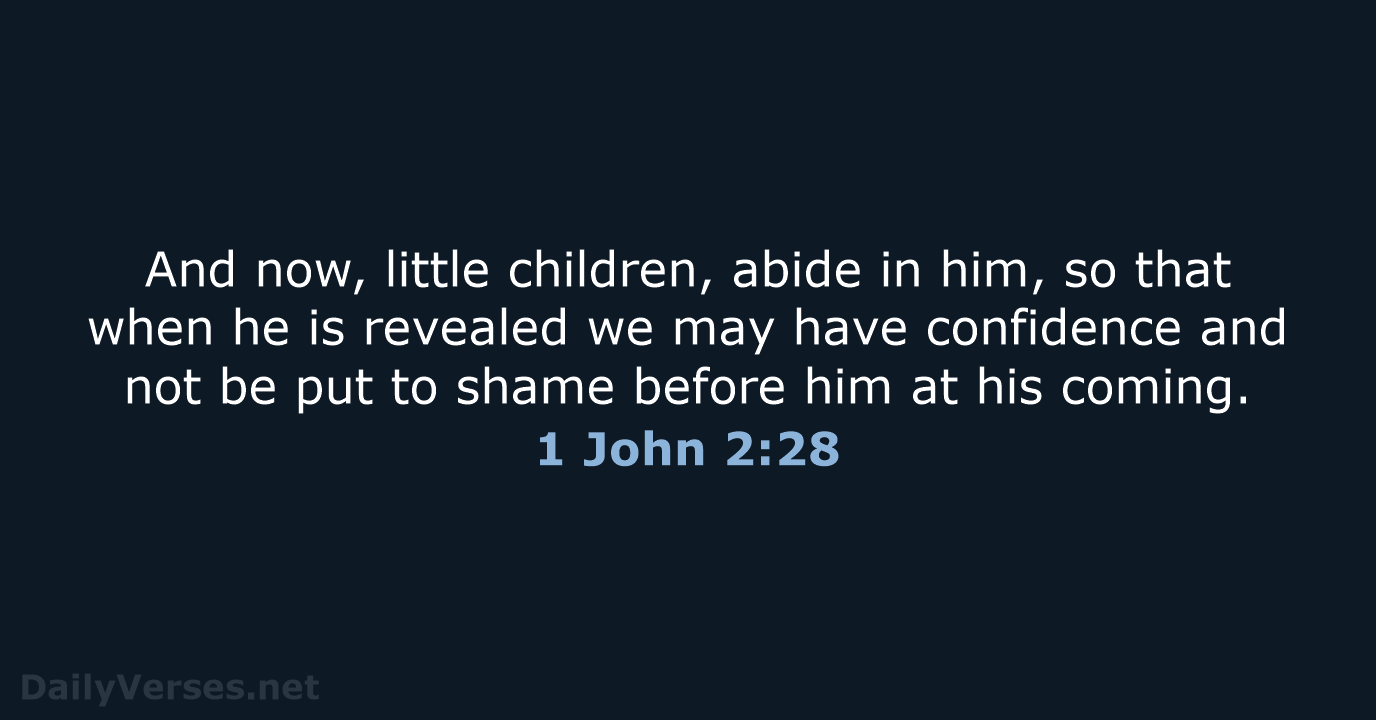 1 John 2:28 - NRSV