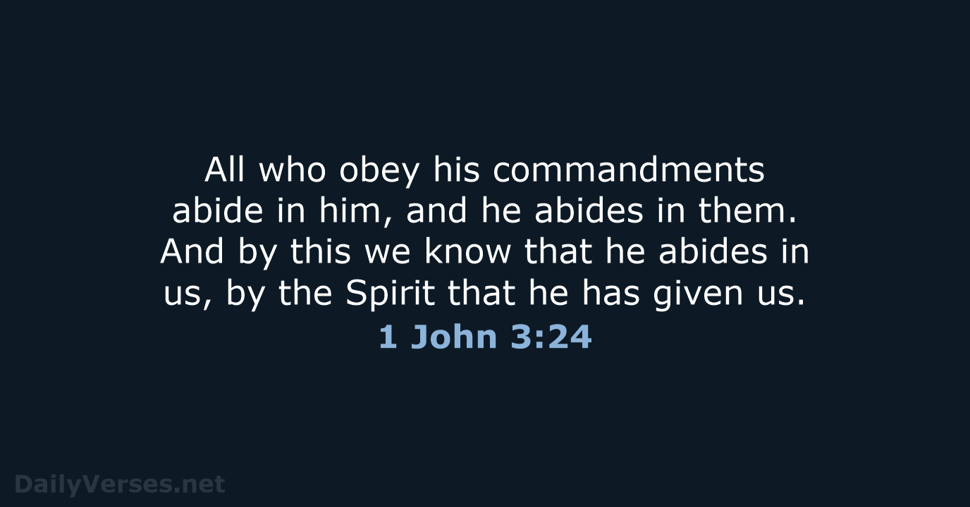 1 John 3:24 - NRSV