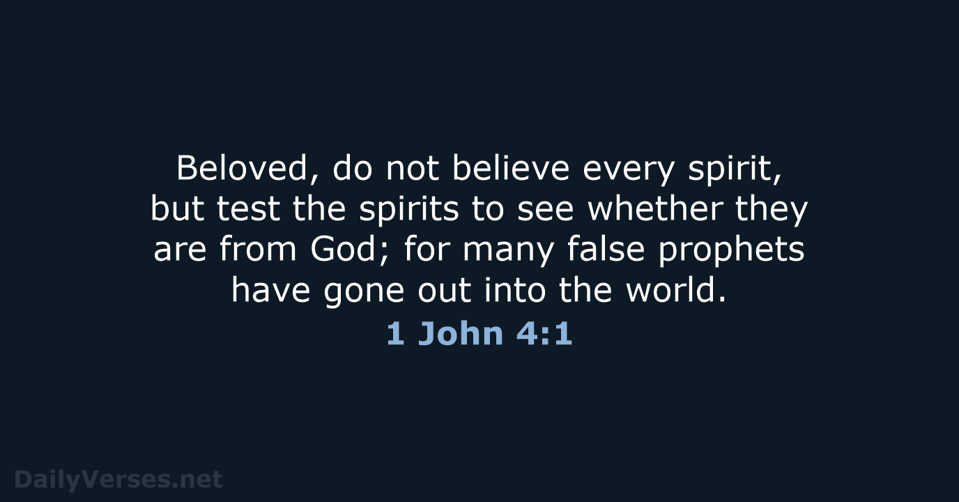 1 John 4:1 - NRSV