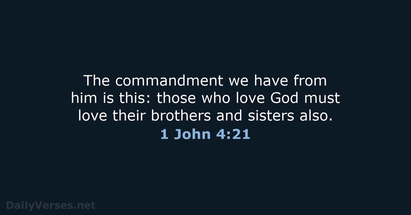 1 John 4 21 Bible Verse NRSV DailyVerses