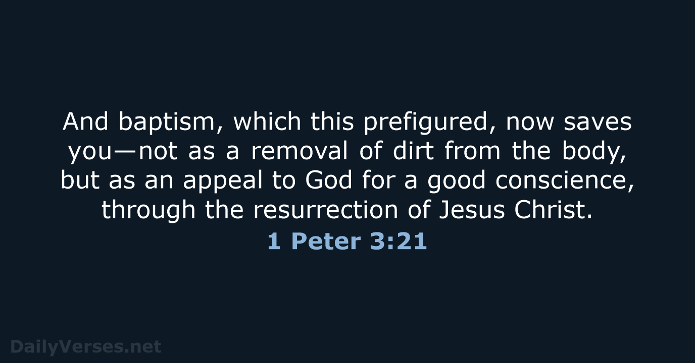 1 Peter 3:21 - NRSV
