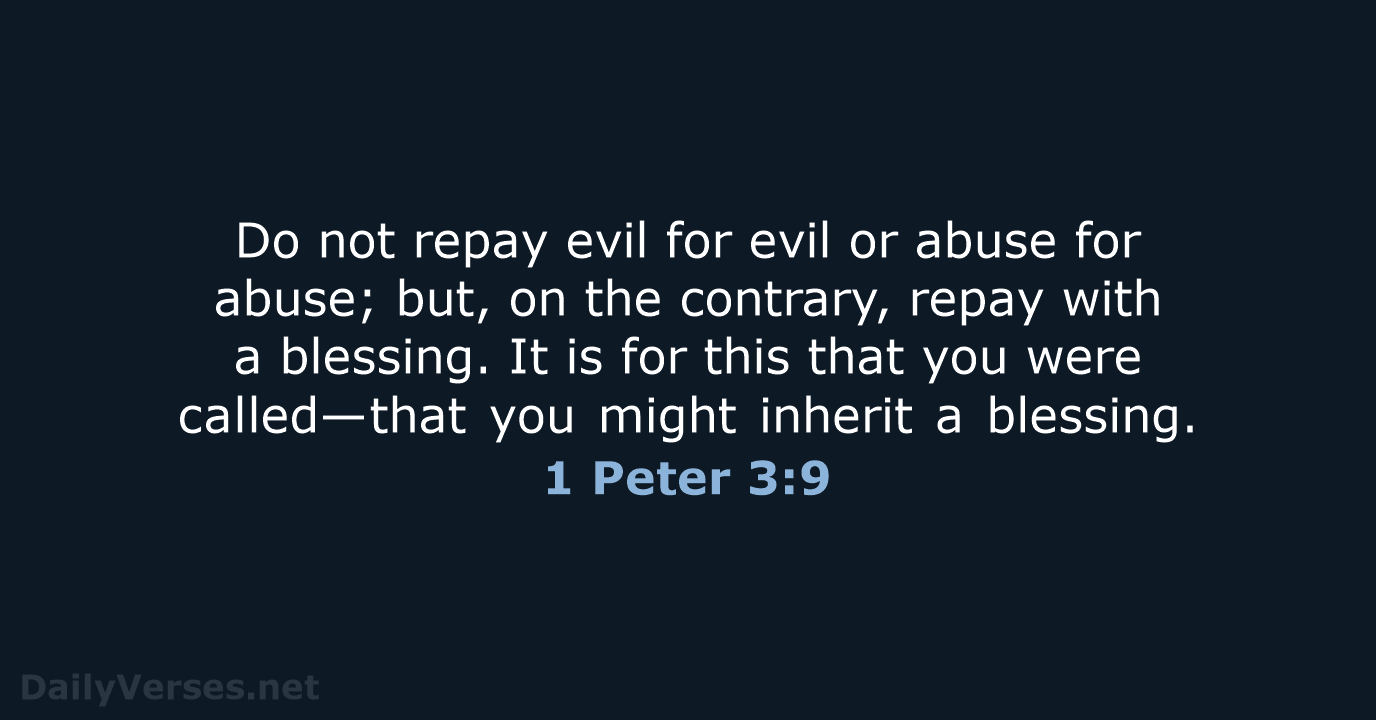 1 Peter 3:9 - NRSV