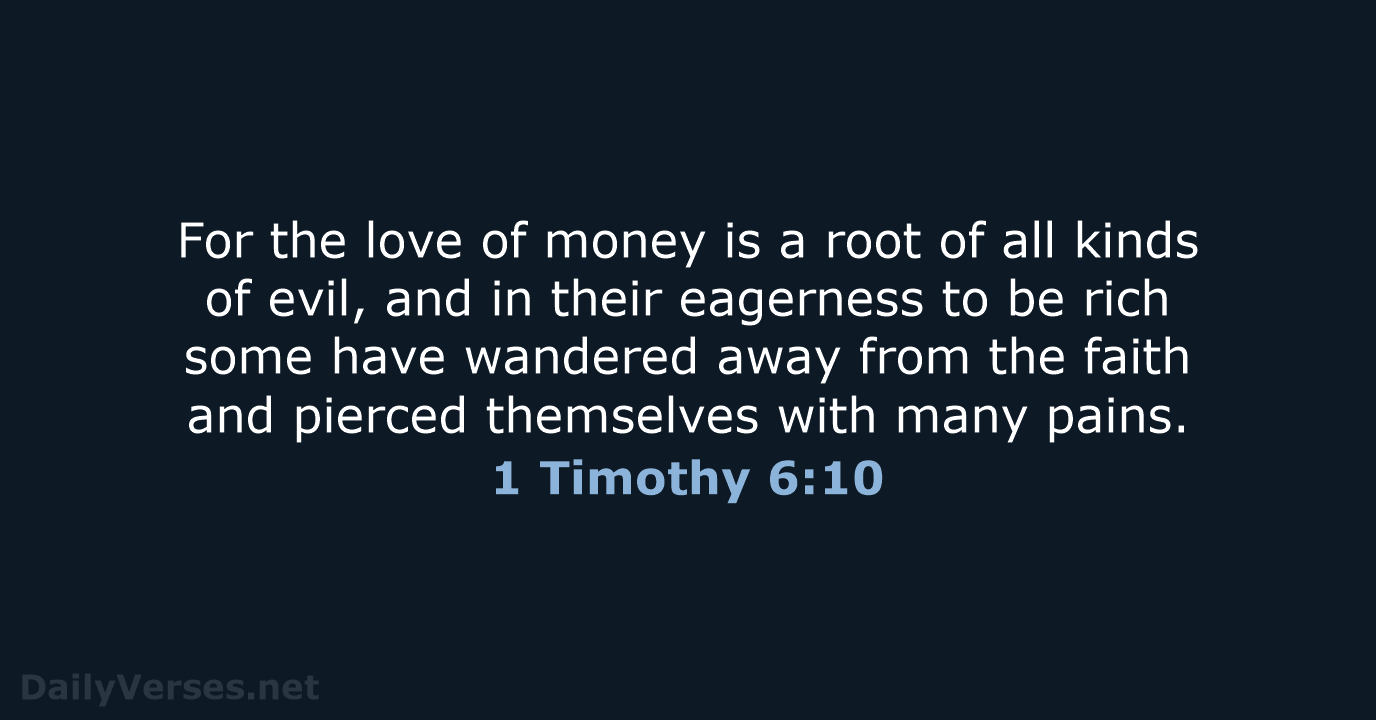 1 Timothy 6:10 - NRSV