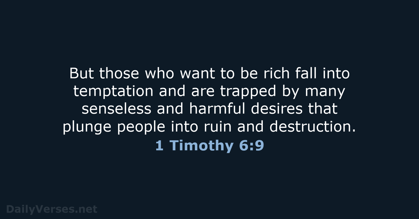 1 Timothy 6:9 - NRSV