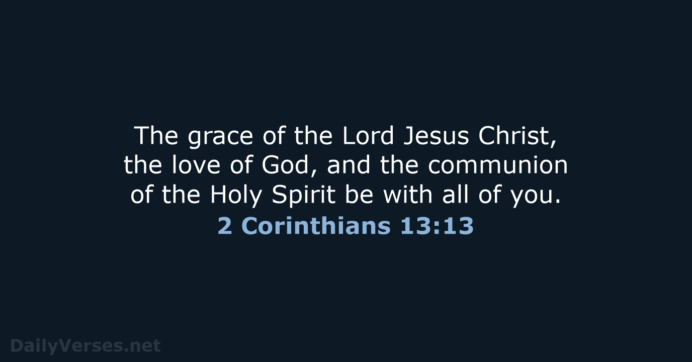 2 Corinthians 13:13 - NRSV