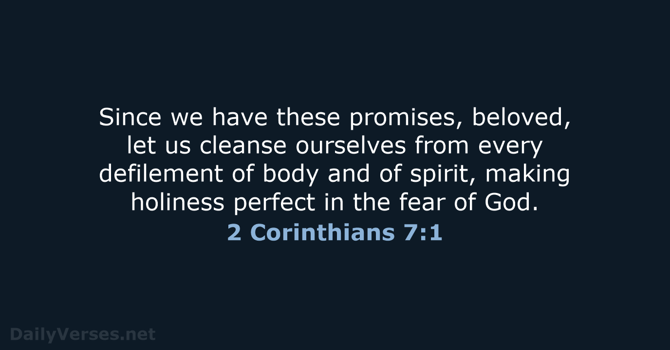 2 Corinthians 7:1 - NRSV