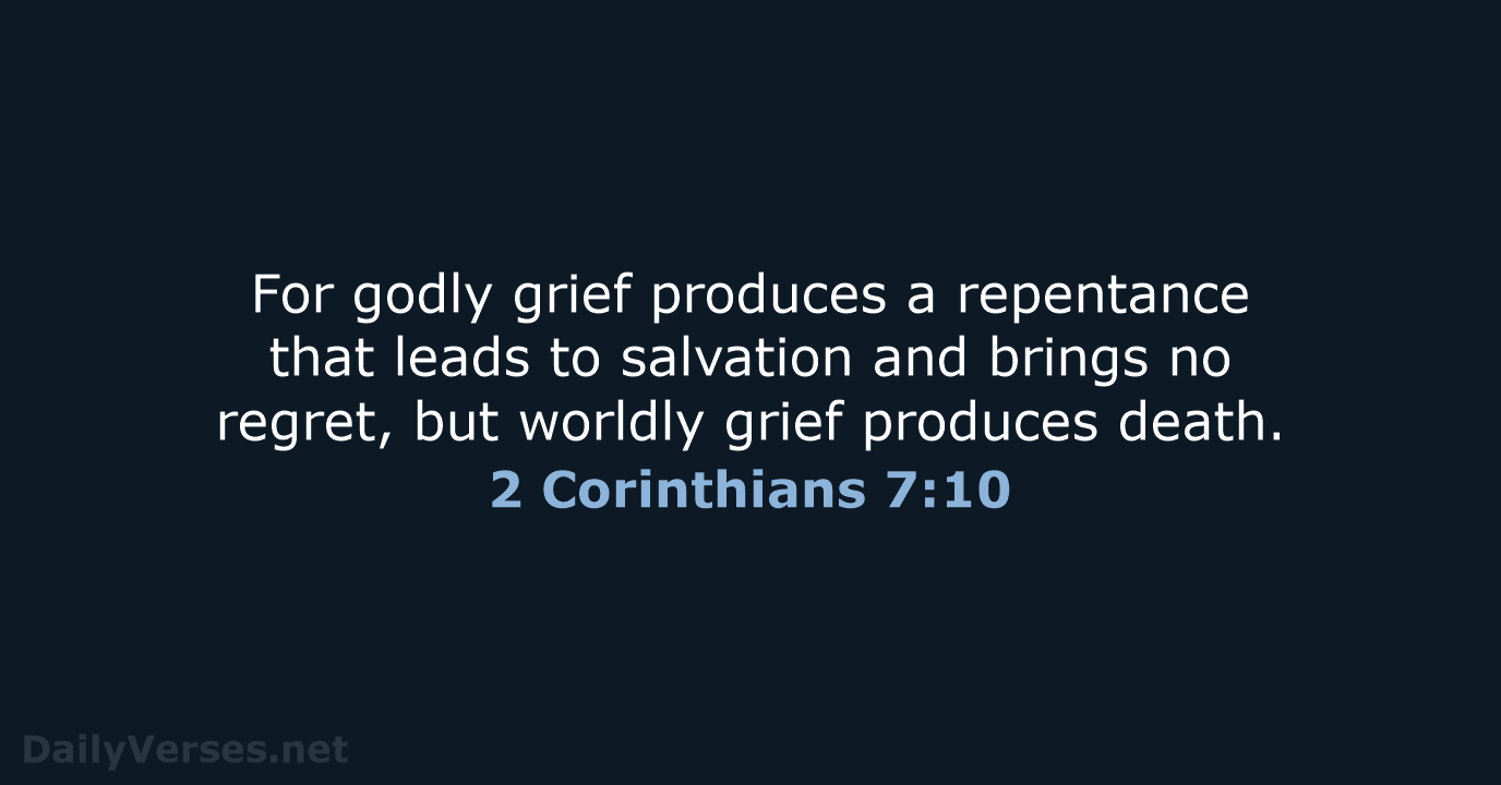 2 Corinthians 7:10 - NRSV