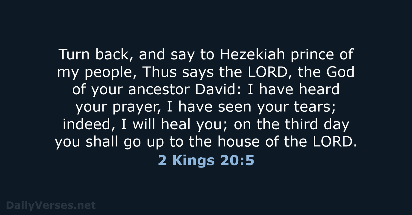 2 Kings 20:5 - NRSV