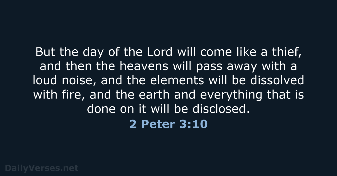 2 Peter 3:10 - NRSV