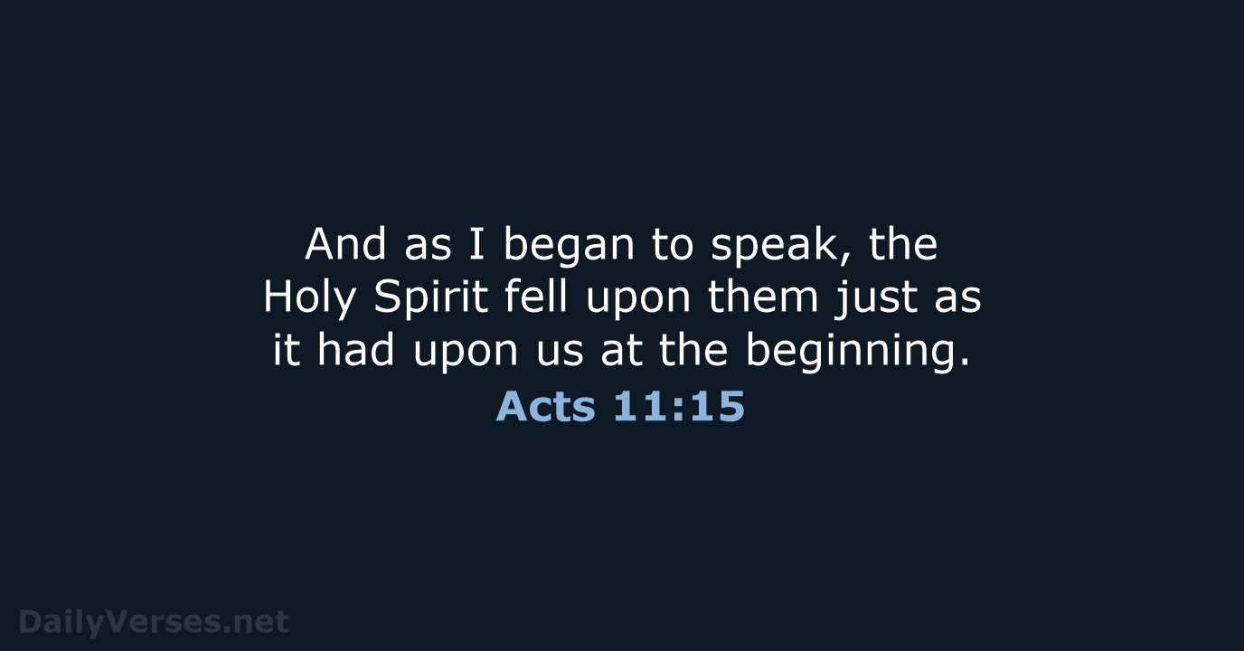 Acts 11:15 - NRSV
