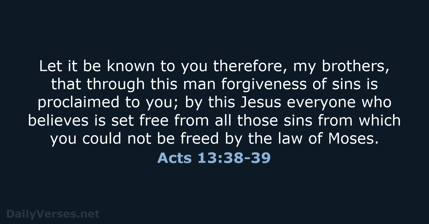 Acts 13:38-39 - NRSV