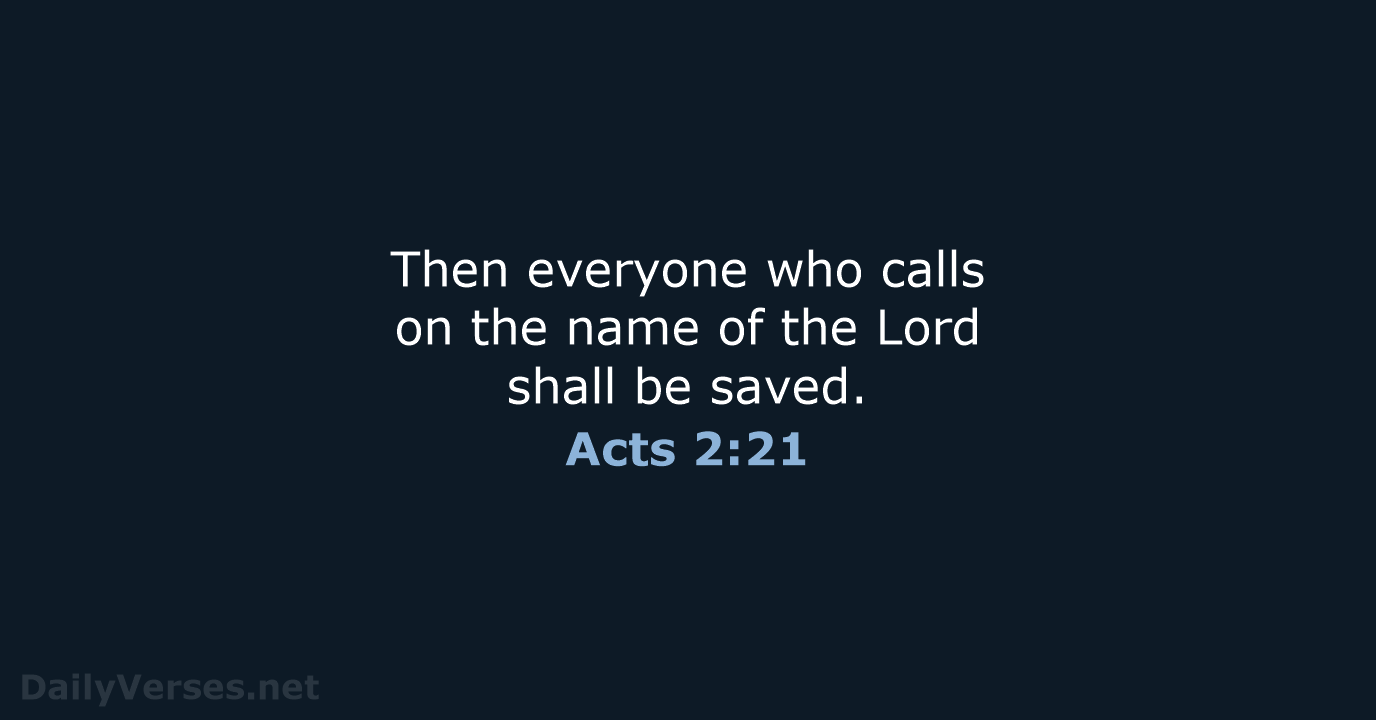 Acts 2:21 - NRSV