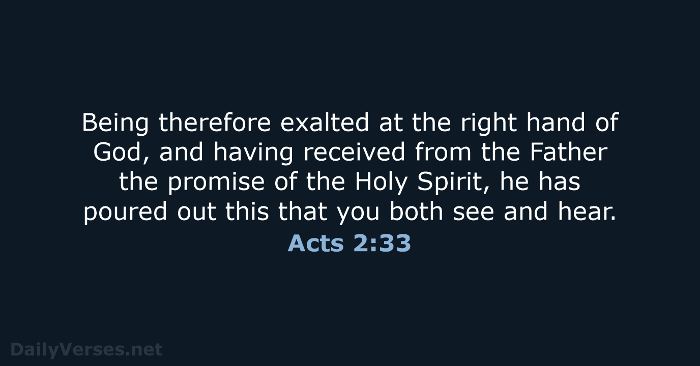 Acts 2:33 - NRSV