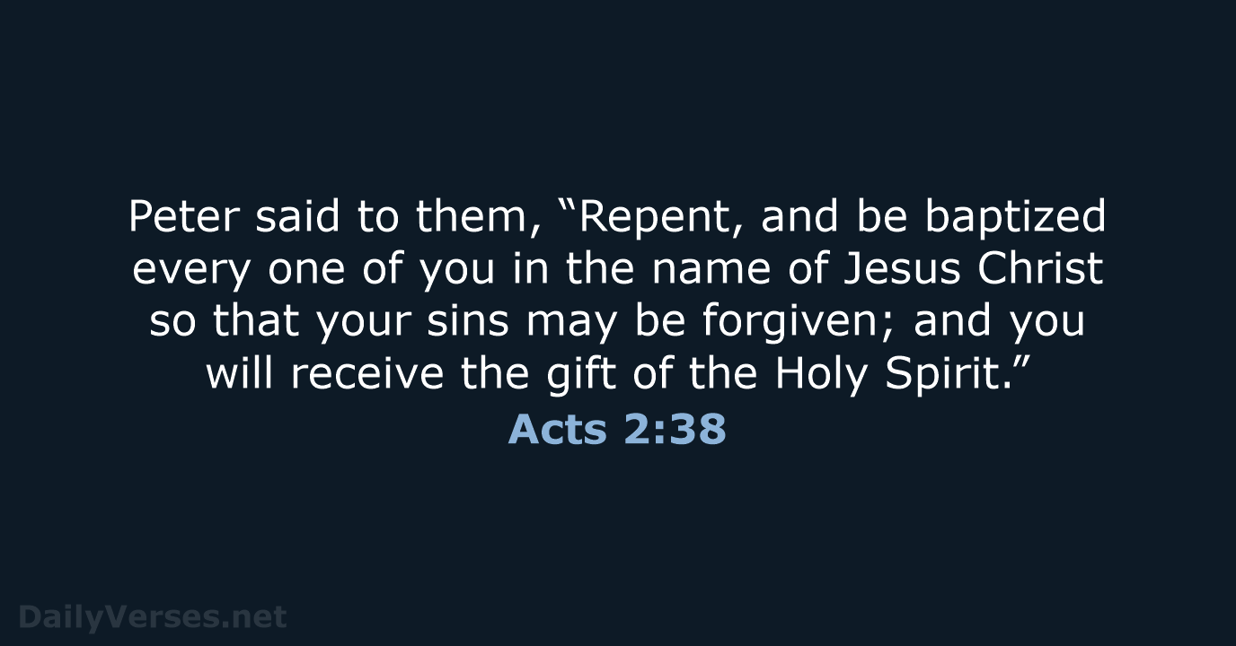 Acts 2:38 - NRSV