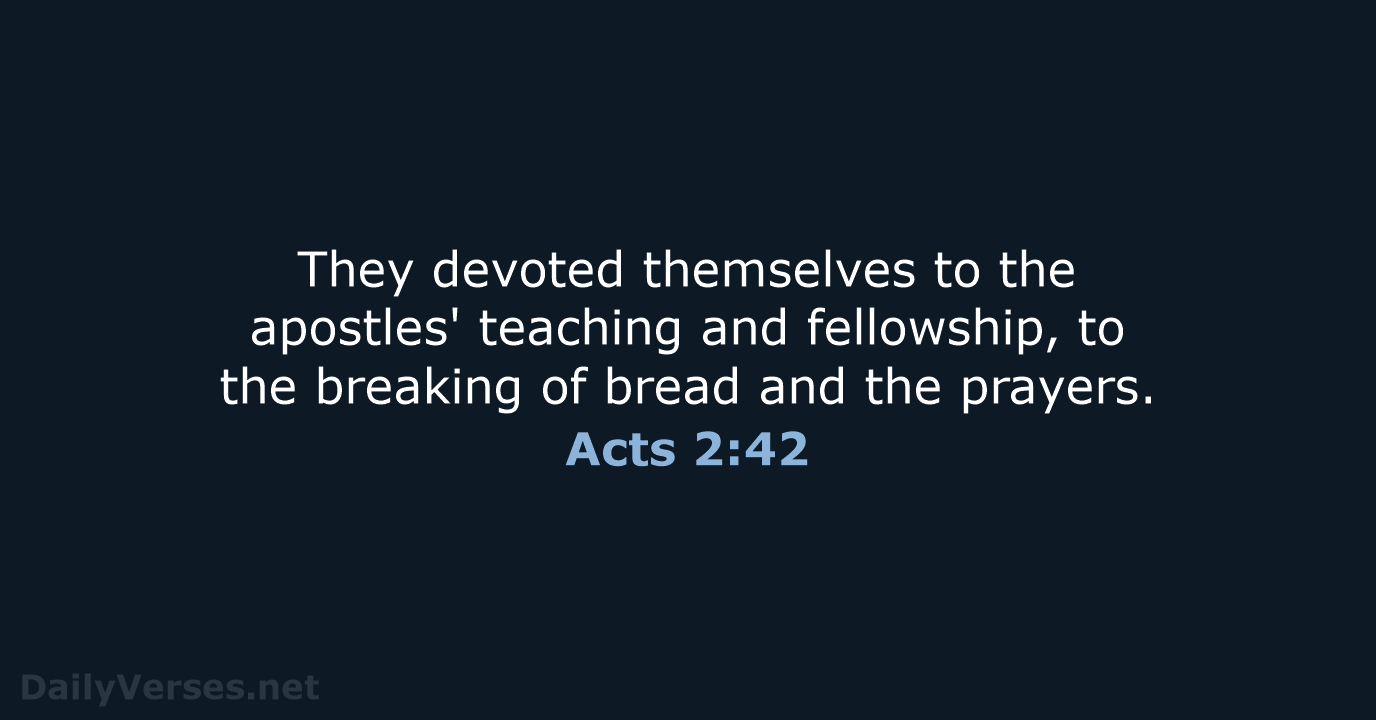 Acts 2:42 - NRSV