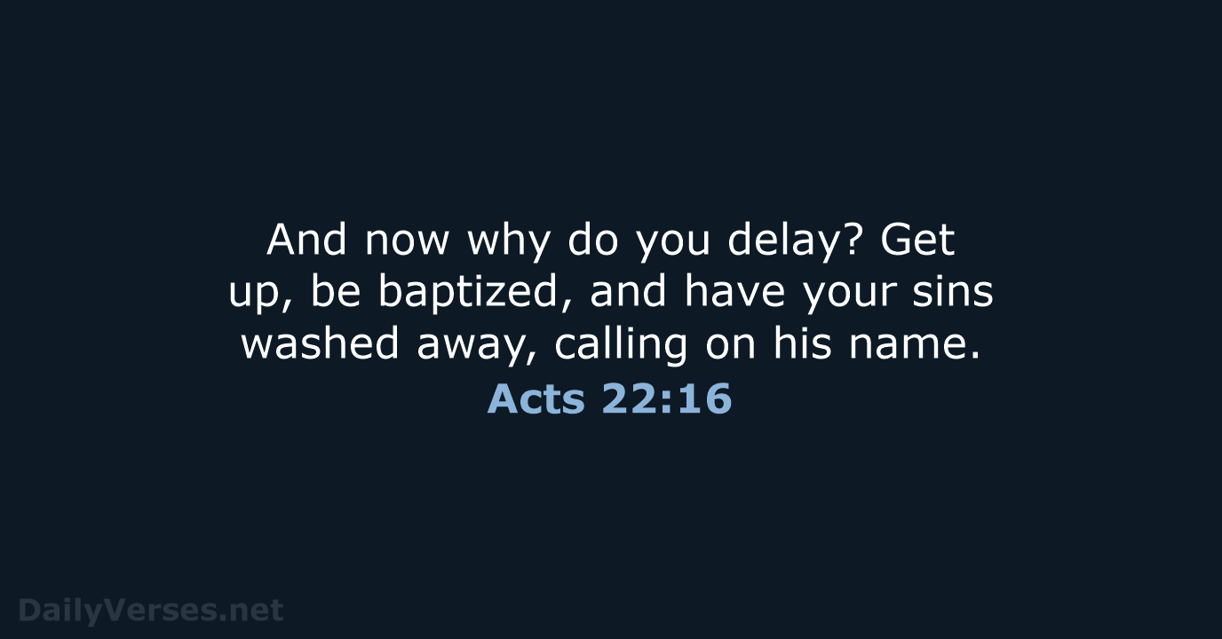 Acts 22:16 - NRSV