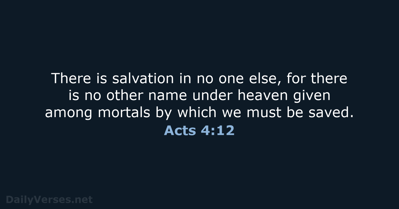 Acts 4:12 - NRSV