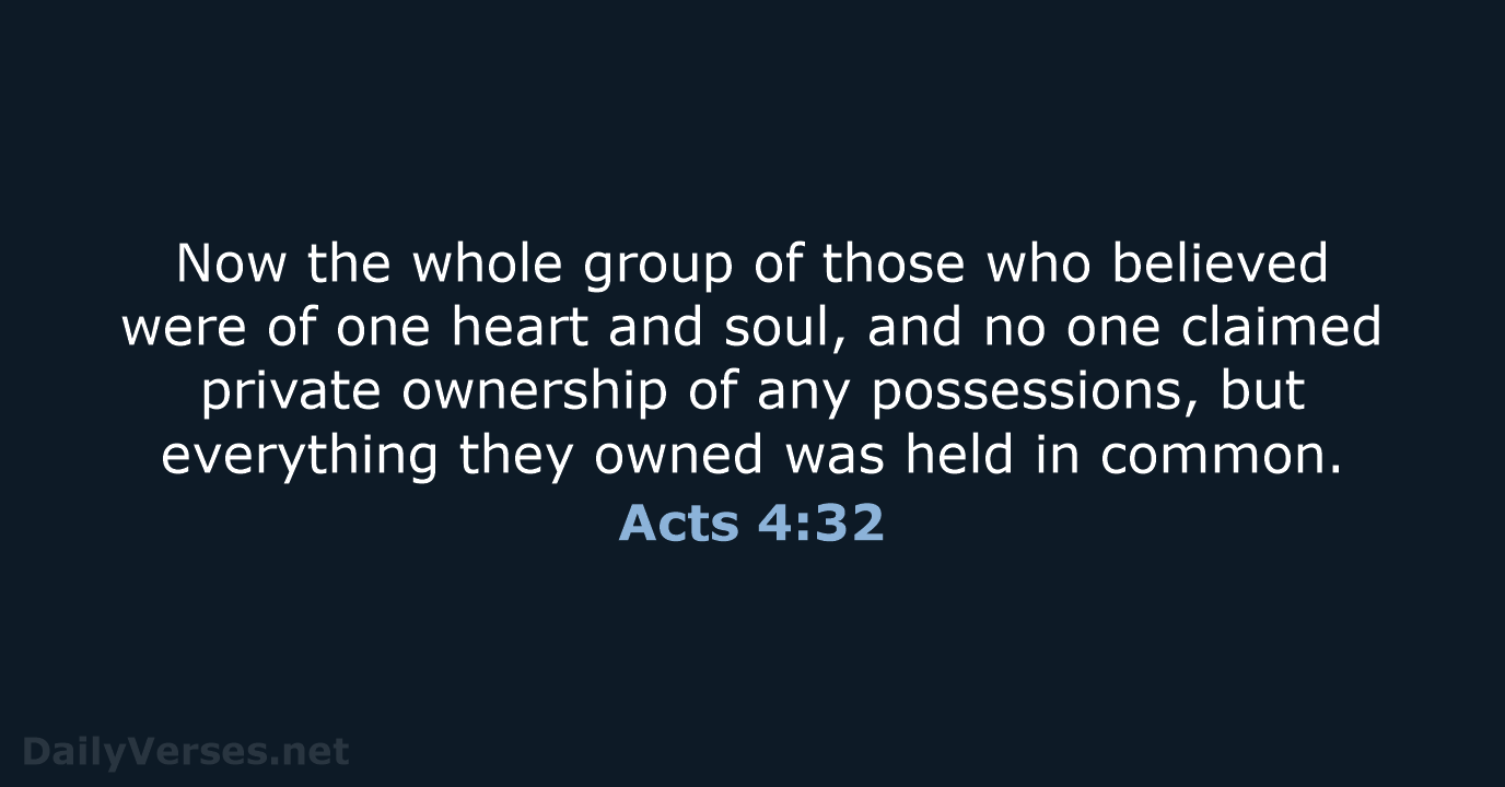 Acts 4:32 - NRSV