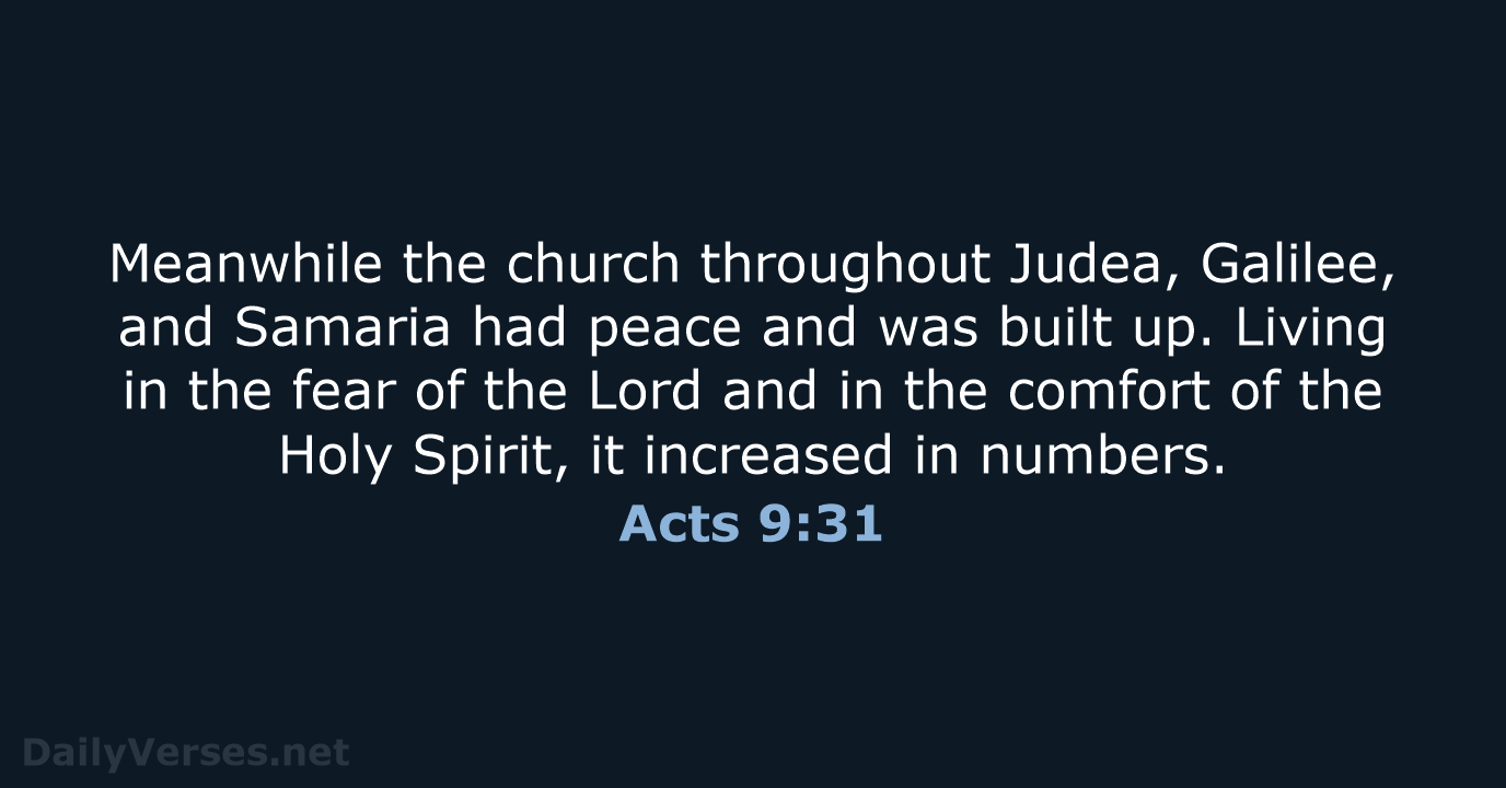 Acts 9:31 - NRSV