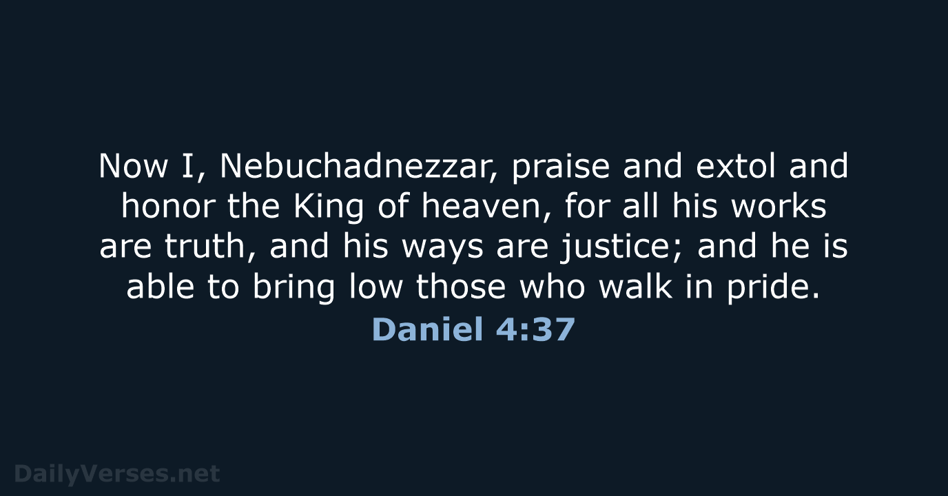 Daniel 4:37 - NRSV