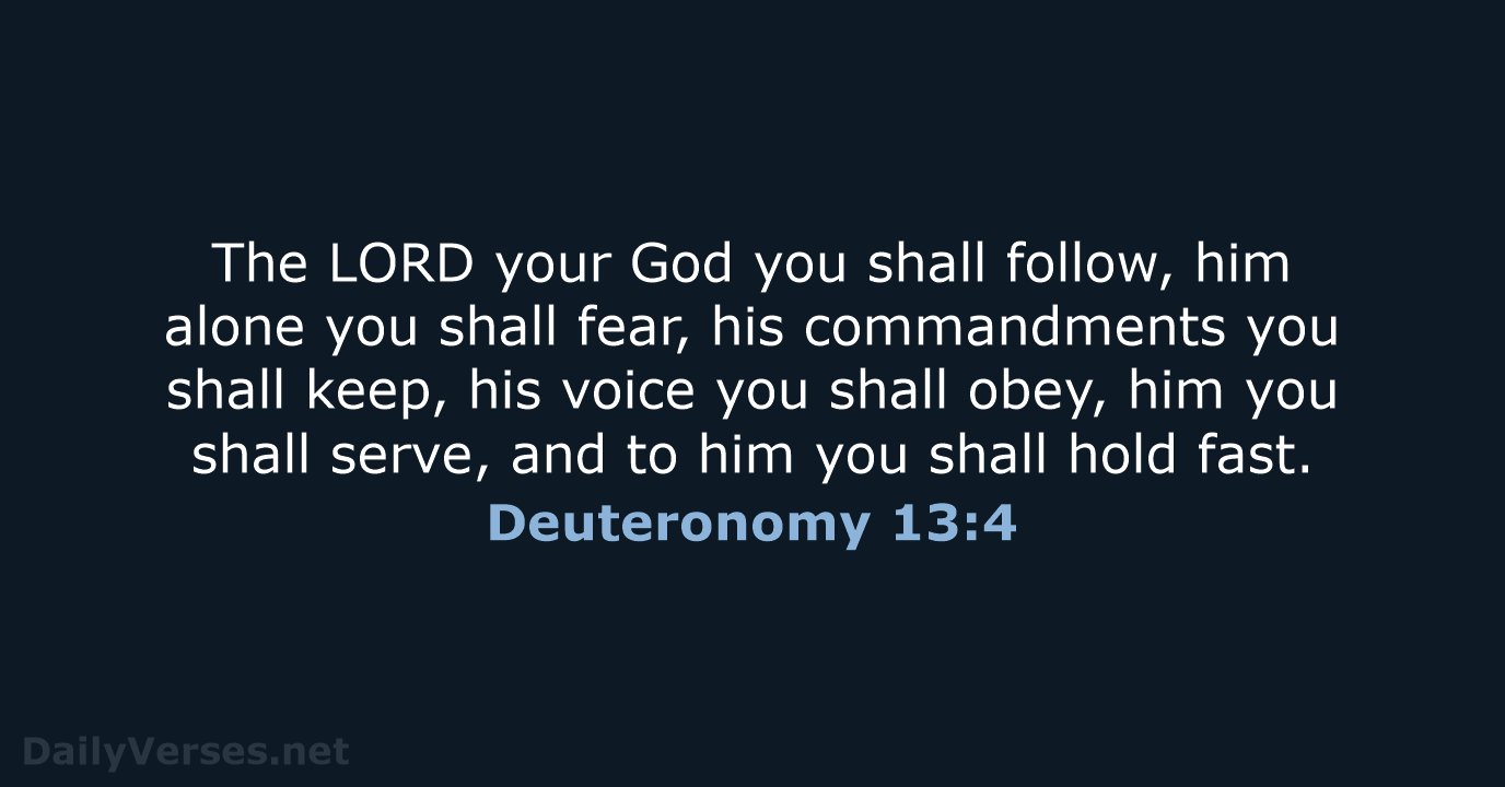 Deuteronomy 13:4 - NRSV