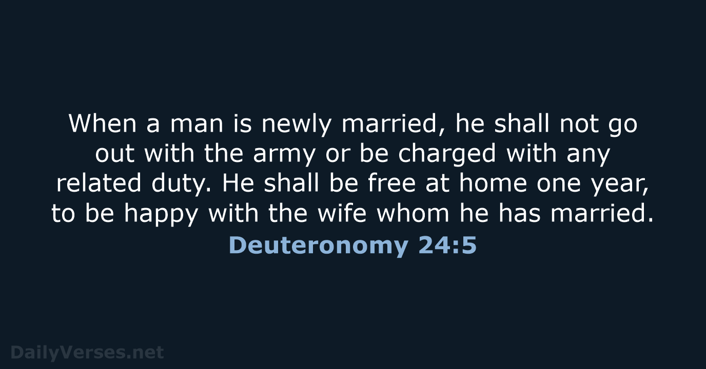 Deuteronomy 24:5 - NRSV