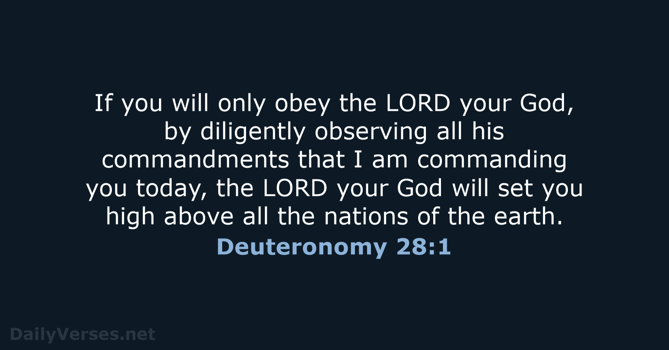 Deuteronomy 28:1 - NRSV