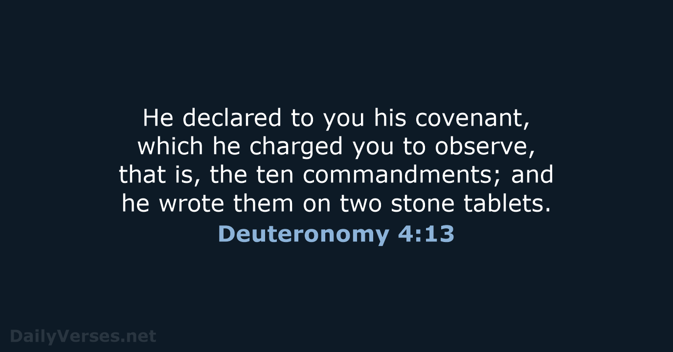 Deuteronomy 4:13 - NRSV