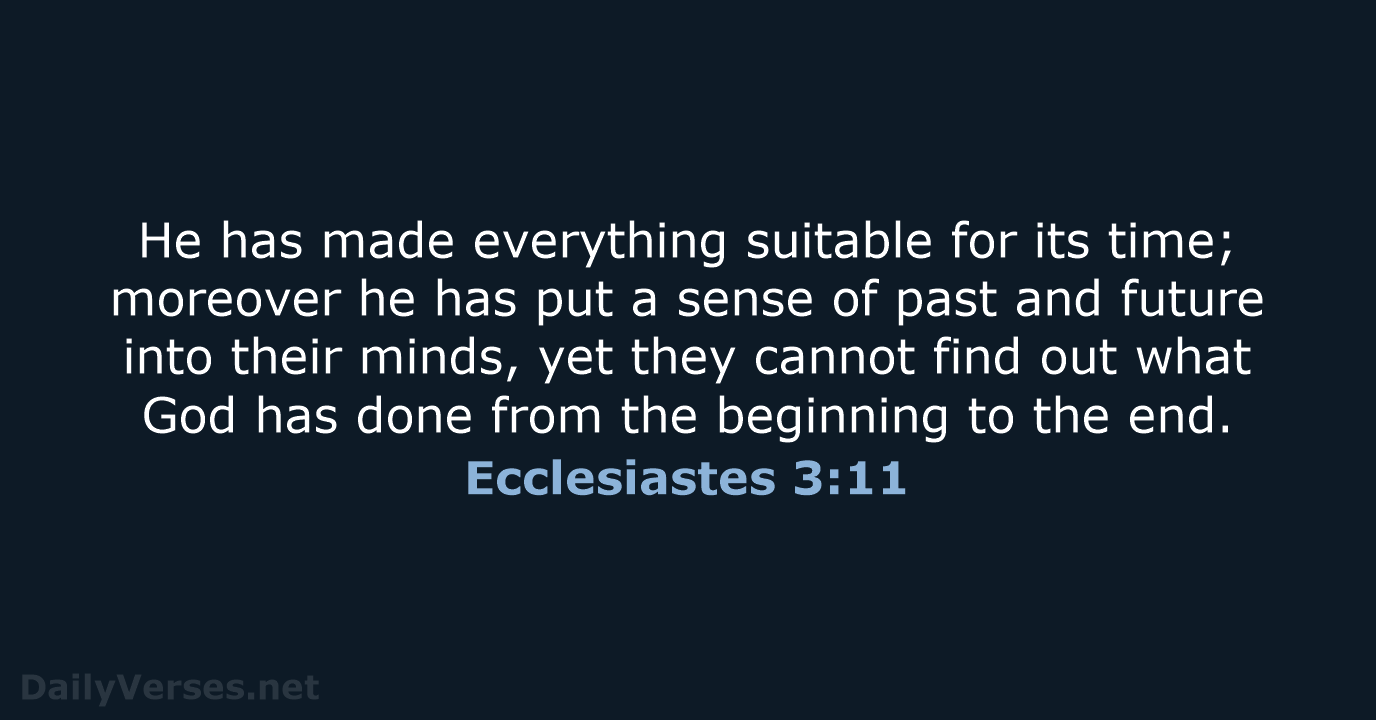 Ecclesiastes 3:11 - NRSV